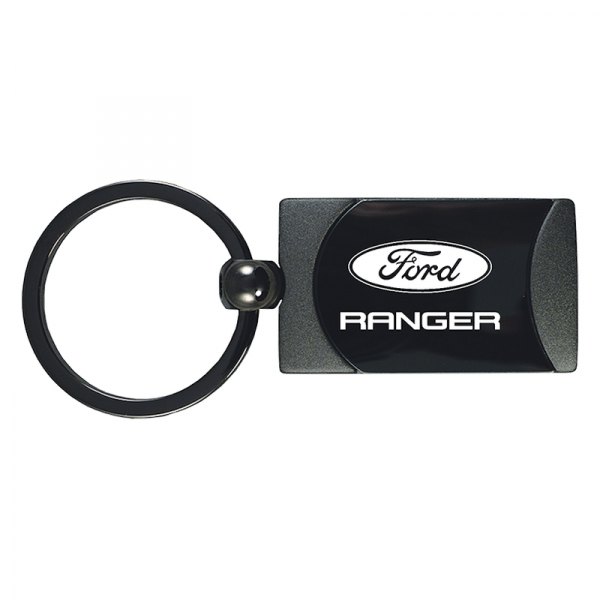 Autogold® - Ranger Gun Metal Two-Tone Rectangular Key Chain