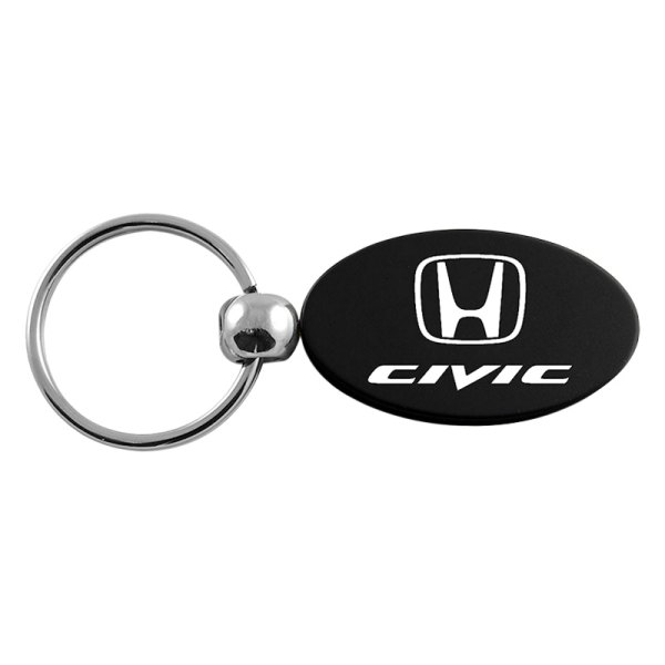 Autogold® - Civic Black Oval Key Chain