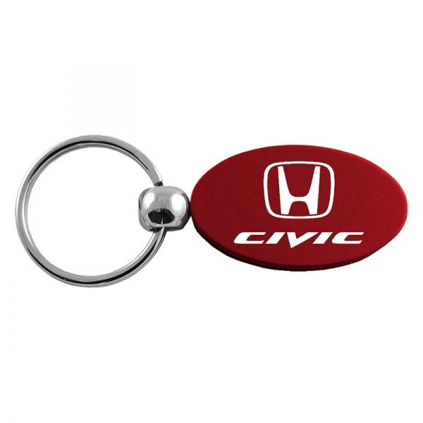 Autogold® - Civic Burgundy Oval Key Chain