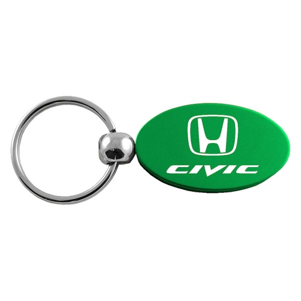 Autogold® - Civic Green Oval Key Chain