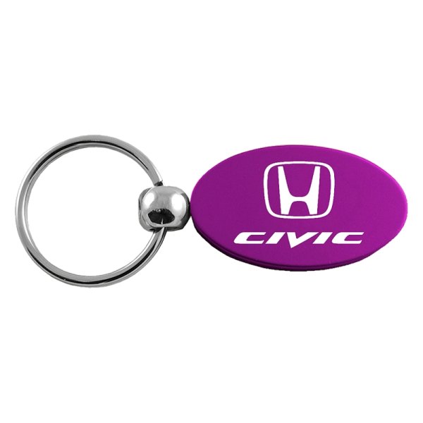 Autogold® - Civic Purple Oval Key Chain