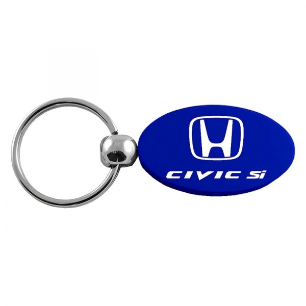 Autogold® - Civic SI Blue Oval Key Chain