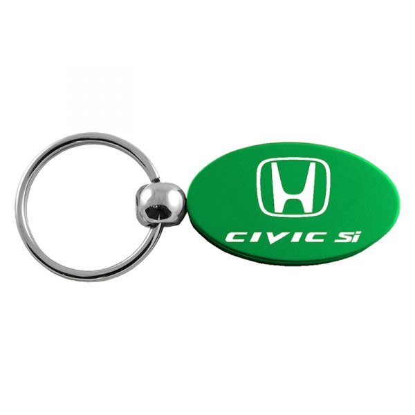 Autogold® - Civic SI Green Oval Key Chain