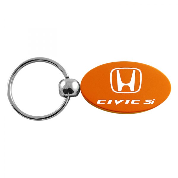 Autogold® - Civic SI Orange Oval Key Chain