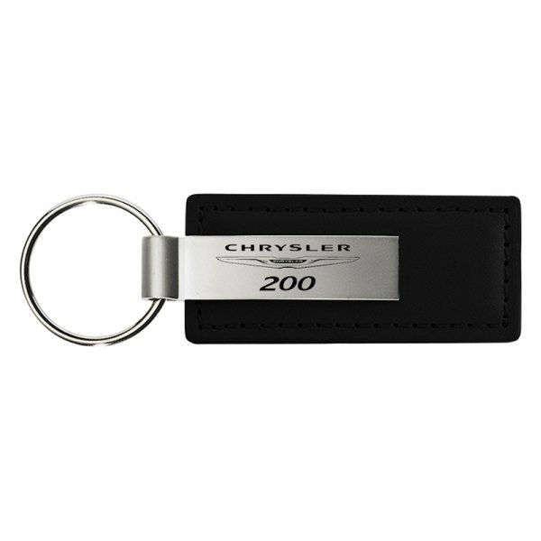 Autogold® - Chrysler 200 Black Leather Key Chain