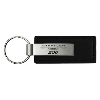 Autogold® - Chrysler 200 Black Leather Key Chain