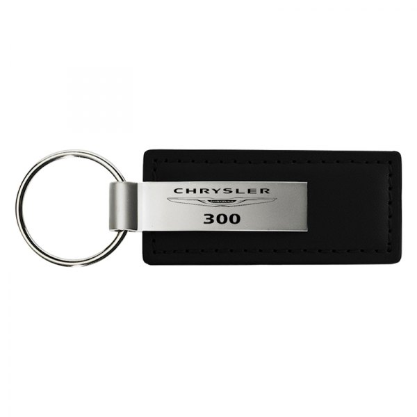 Autogold® - Chrysler 300 Black Leather Key Chain