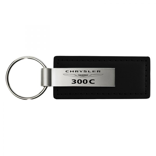 Autogold® - Chrysler 300C Black Leather Key Chain