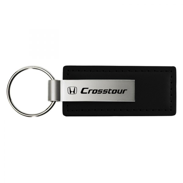 Autogold® - Crosstour Black Leather Key Chain