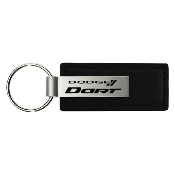 Autogold® - Dart Black Leather Key Chain