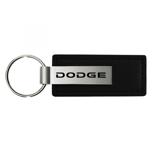 Autogold® - Dodge Black Leather Key Chain