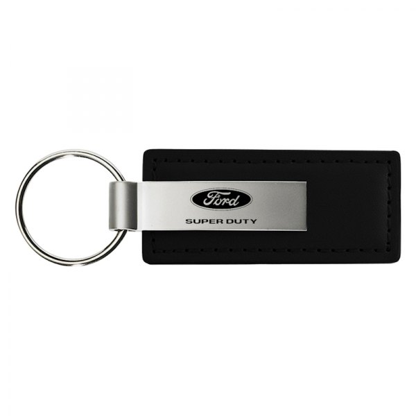 Autogold® - Super Duty Black Leather Key Chain