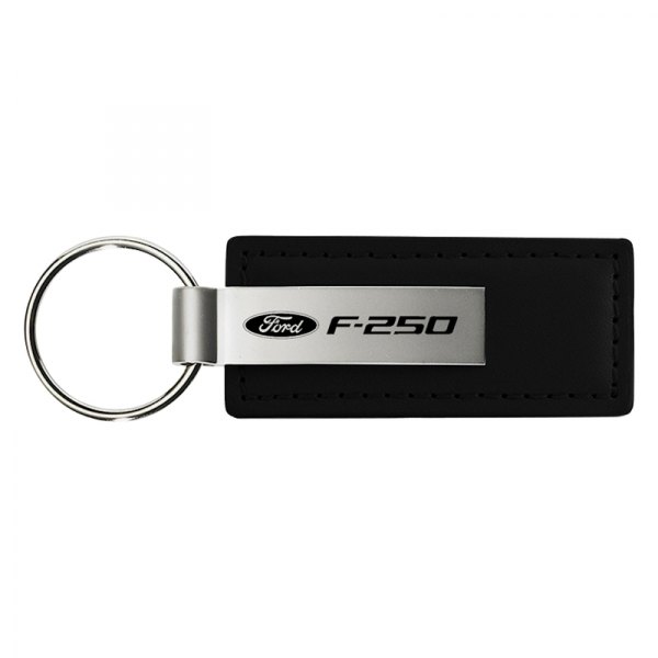 Autogold® - F-250 Black Leather Key Chain