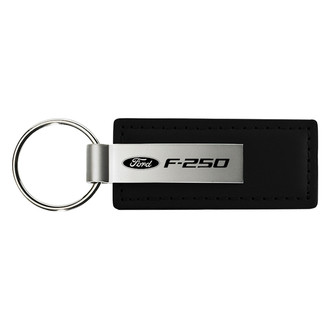 Autogold® - F-250 Black Leather Key Chain