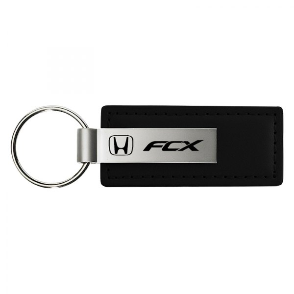 Autogold® - FCX Black Leather Key Chain