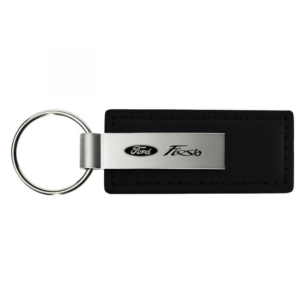 Autogold® - Fiesta Black Leather Key Chain