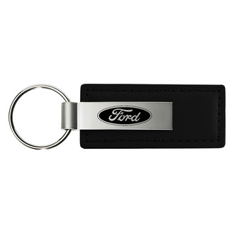 Autogold® - Ford Black Leather Key Chain