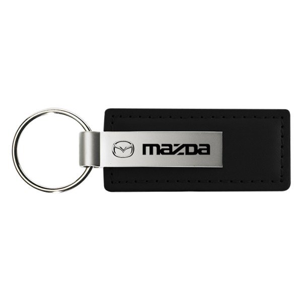 Autogold® - Mazda Black Leather Key Chain