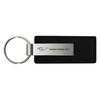 Autogold® - Mustang GT Black Leather Key Chain