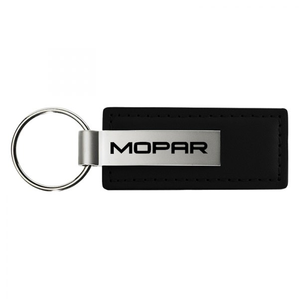 Autogold® - Mopar Black Leather Key Chain