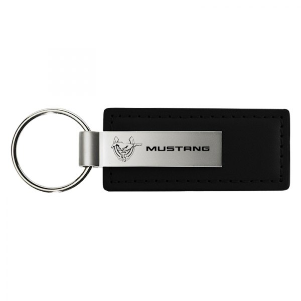 Autogold® - Mustang 45TH Anniversary Black Leather Key Chain