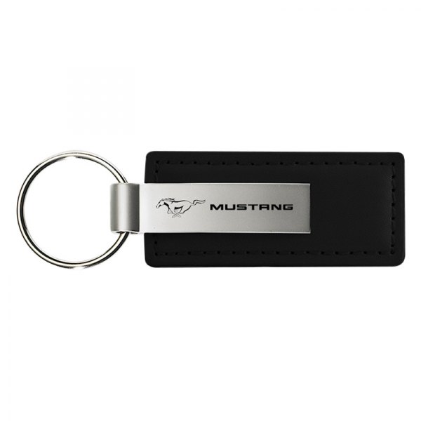 Autogold® - Mustang Black Leather Key Chain