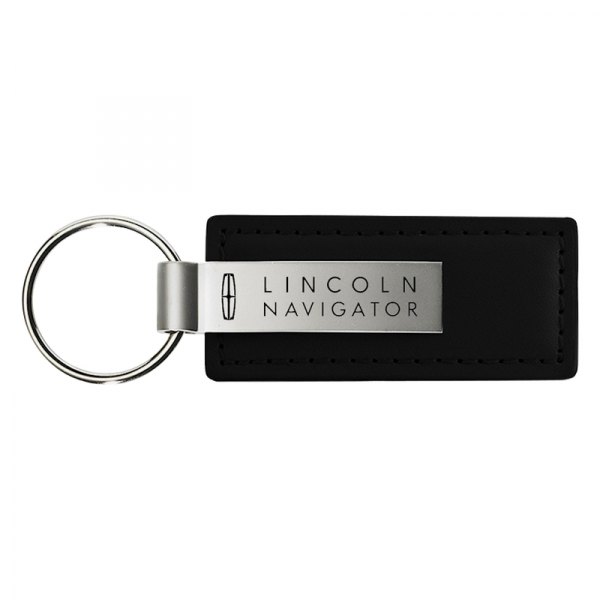 Autogold® - Navigator Black Leather Key Chain