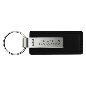 Autogold® - Navigator Black Leather Key Chain
