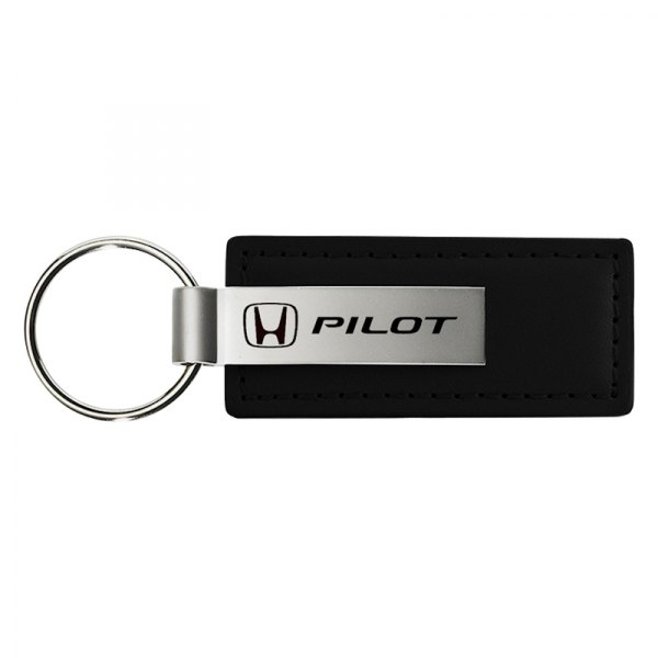 Autogold® - Pilot Black Leather Key Chain