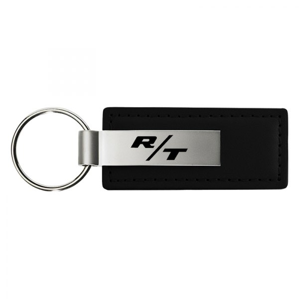 Autogold® - Dodge R/T Black Leather Key Chain