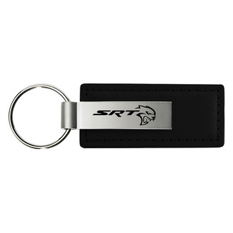 Autogold® - SRT Hellcat Black Leather Key Chain