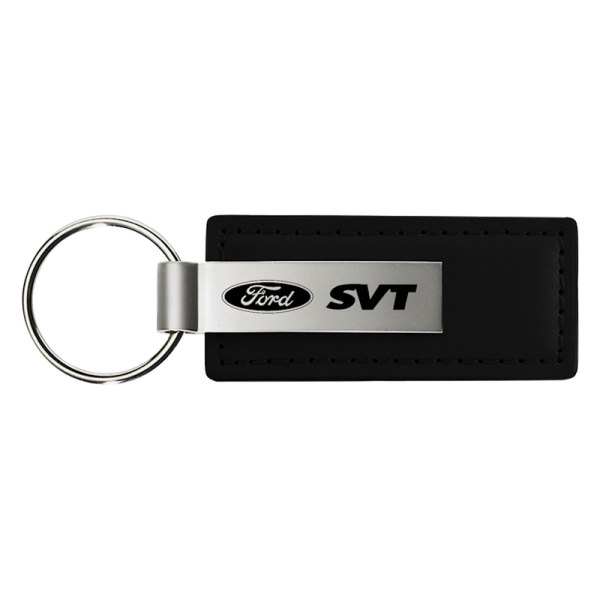 Autogold® - SVT Black Leather Key Chain