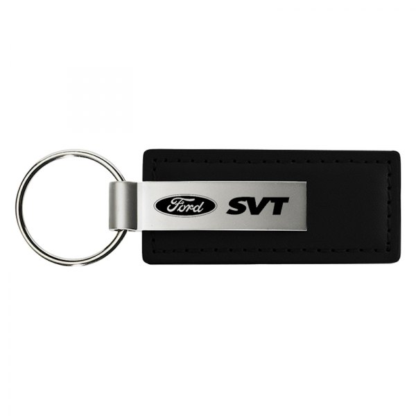 Autogold® - SVT Black Leather Key Chain