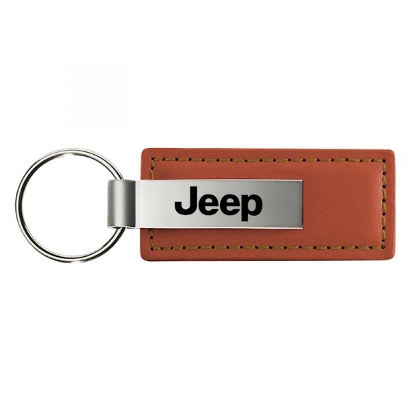 Autogold® - Jeep Brown Leather Key Chain