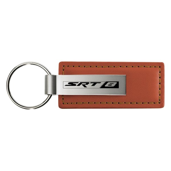 Autogold® - SRT8 Brown Leather Key Chain