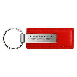 Autogold® - Chrysler Red Leather Key Chain