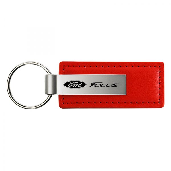 Autogold® - Focus Red Leather Key Chain