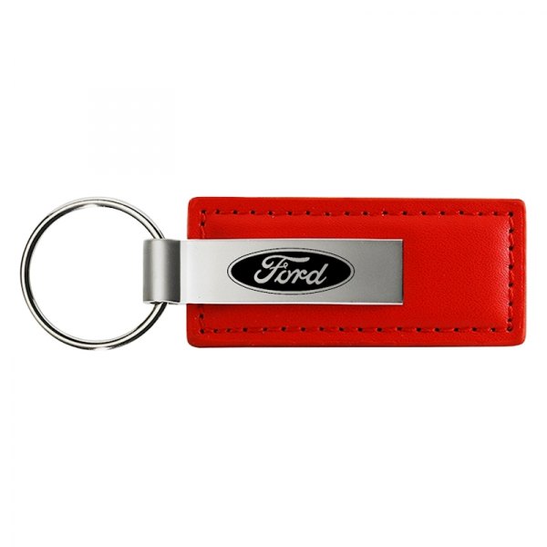 Autogold® - Ford Red Leather Key Chain