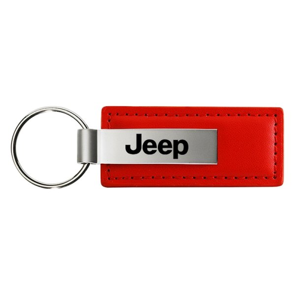 Autogold® - Jeep Red Leather Key Chain