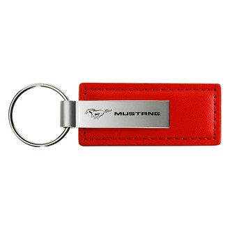 Autogold® - Mustang Red Leather Key Chain