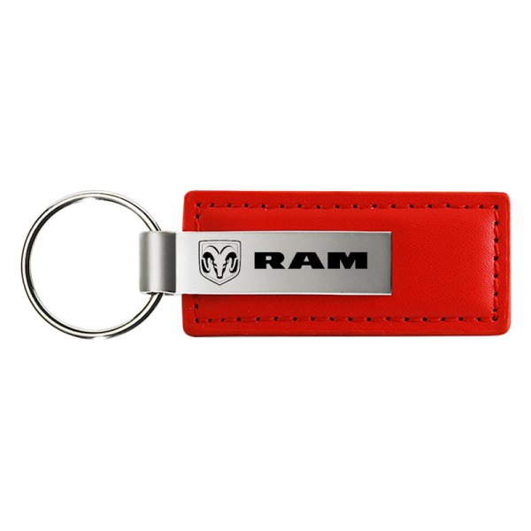 Autogold® - Ram Red Leather Key Chain