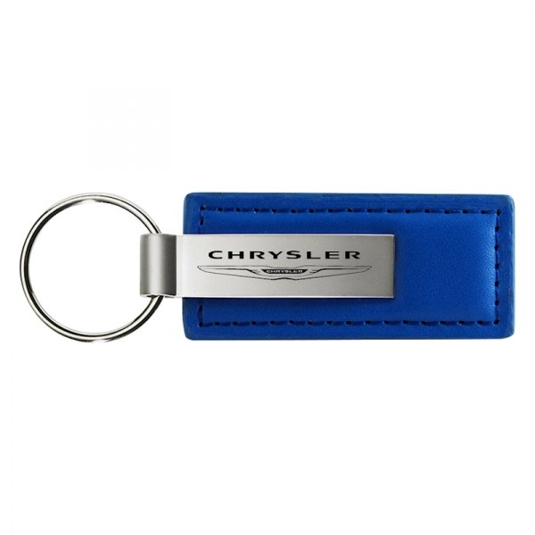 Autogold® - Chrysler Blue Leather Key Chain