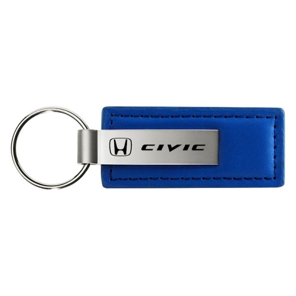 Autogold® - Civic Blue Leather Key Chain