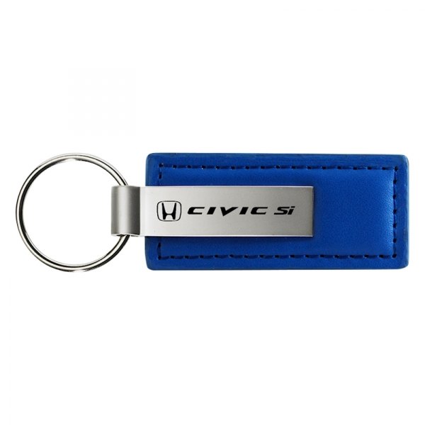 Autogold® - Civic SI Blue Leather Key Chain