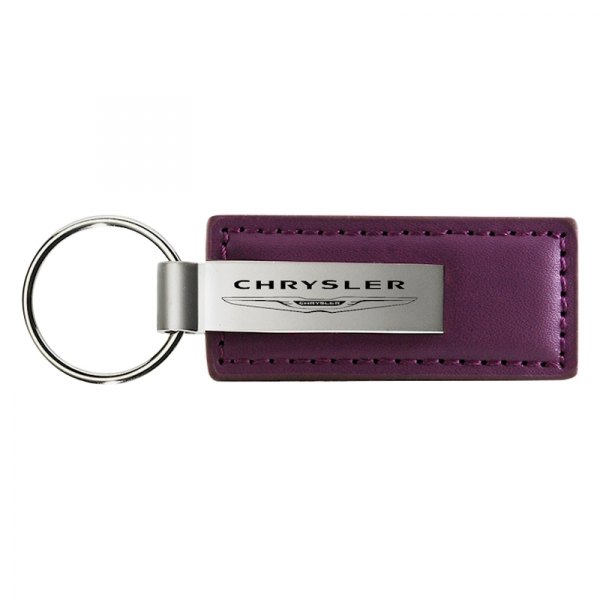 Autogold® - Chrysler Purple Leather Key Chain