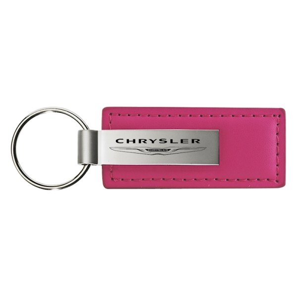 Autogold® - Chrysler Pink Leather Key Chain