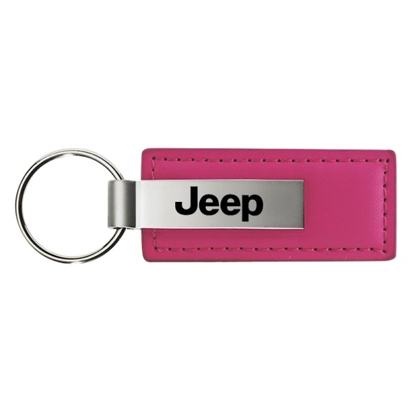 Autogold® - Jeep Pink Leather Key Chain