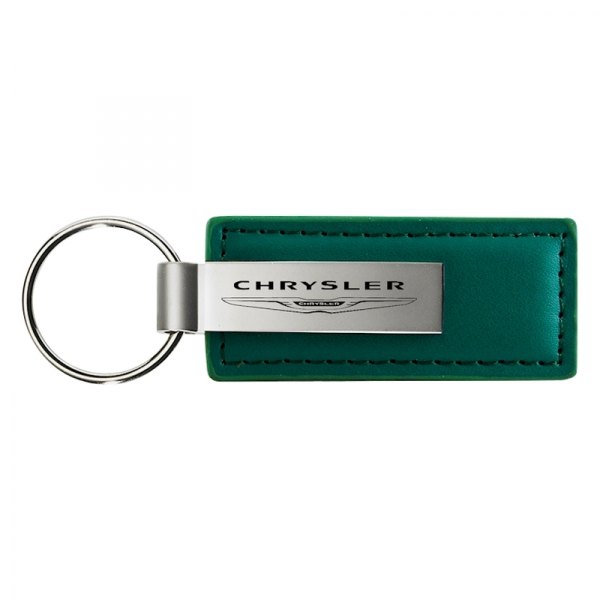 Autogold® - Chrysler Green Leather Key Chain