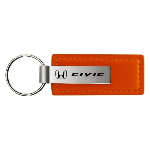 Autogold® - Civic Orange Leather Key Chain