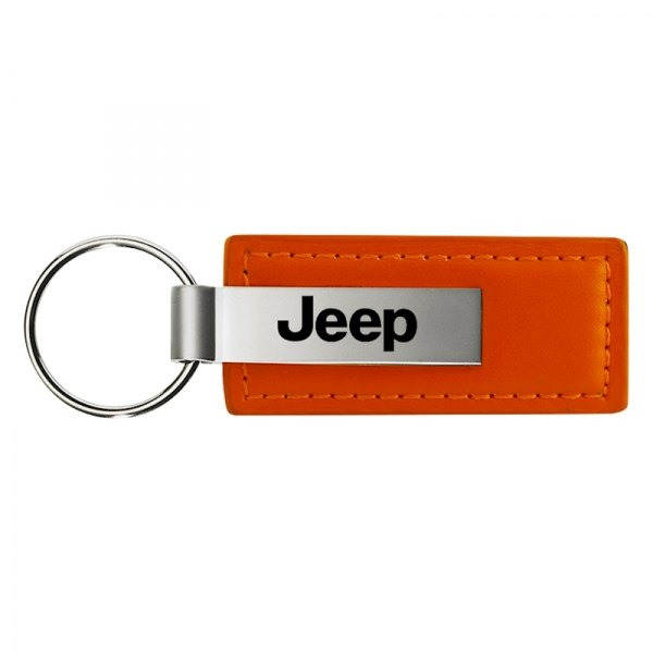 Autogold® - Jeep Orange Leather Key Chain